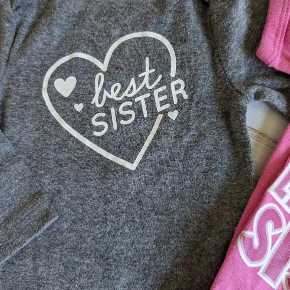 Little Sister 4 piece onsie bundle sz 6 Months